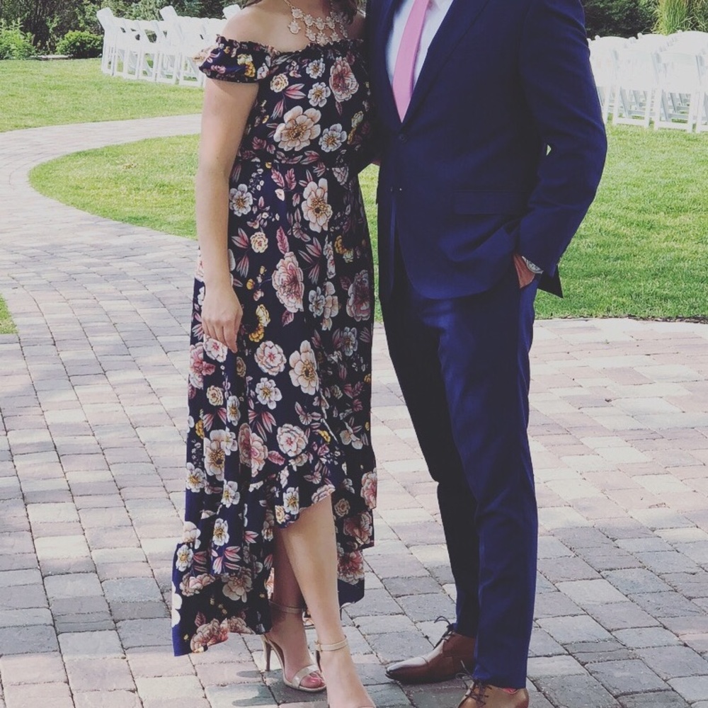 Floral high low dress
